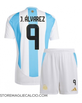 Argentina Julian Alvarez #9 Maglia Gara Casa Repliche Copa America 2024 Bambino
